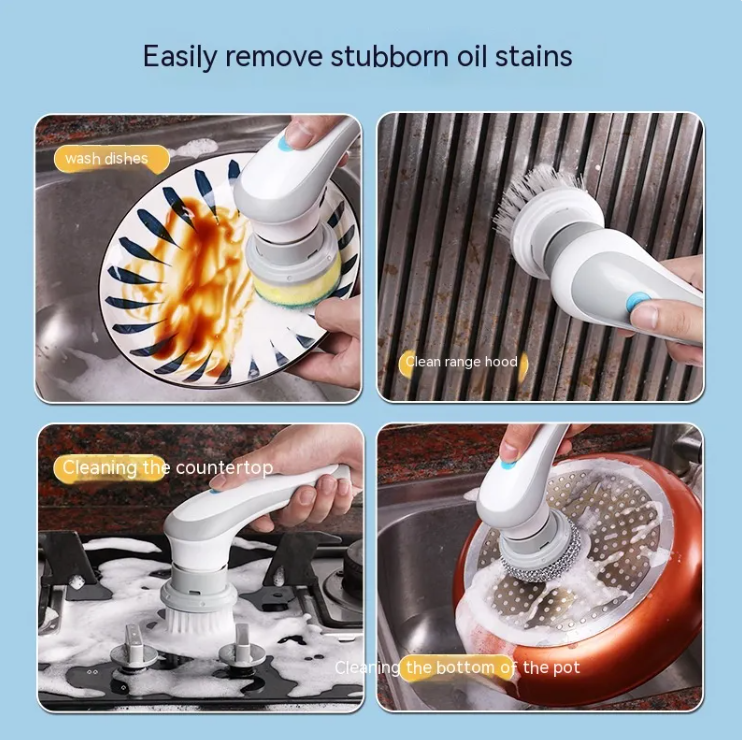 4-in-1 Cordless Electric Spin Scrubber