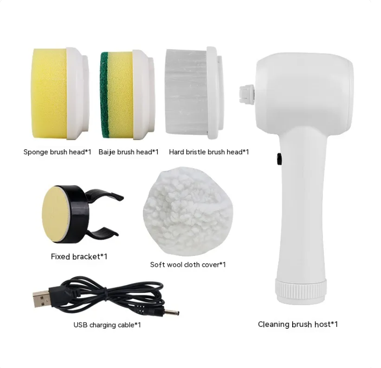 4-in-1 Cordless Electric Spin Scrubber